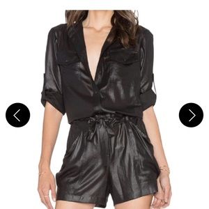 BCBG Maxazria Black Silk jumpsuit size 4/S